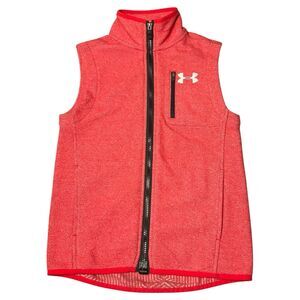 UNDER ARMOUR ColdGear Infrared Orange Fleece Vest Youth Small NEW with Tags $65